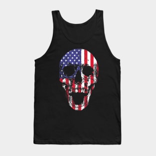 American Flag Skull Tank Top